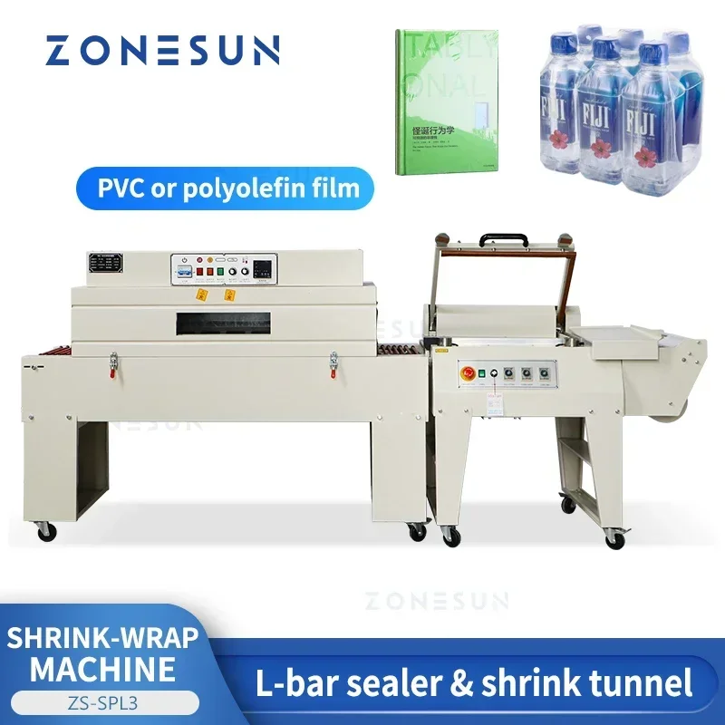 Shrink Wrap Machine Heat Tunnel - ZONESUN ZS-SPL3 Automatic L-Bar Sealer Shrink