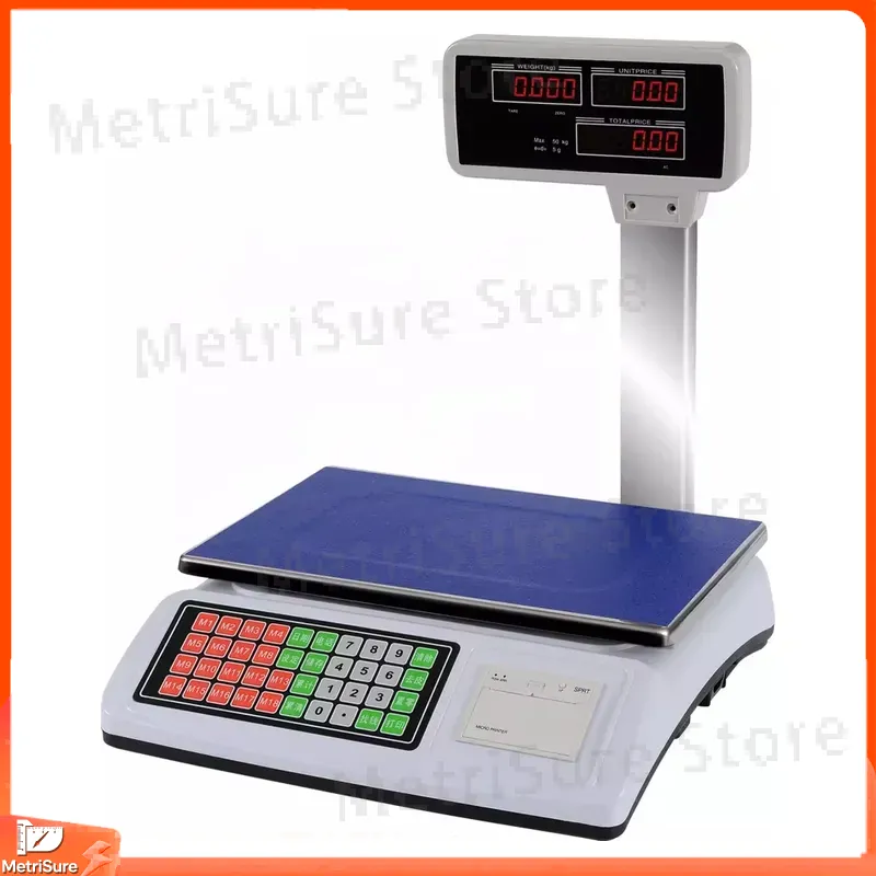 Weighing Scale Label Printer - 30kg Digital Label Printing Scale for