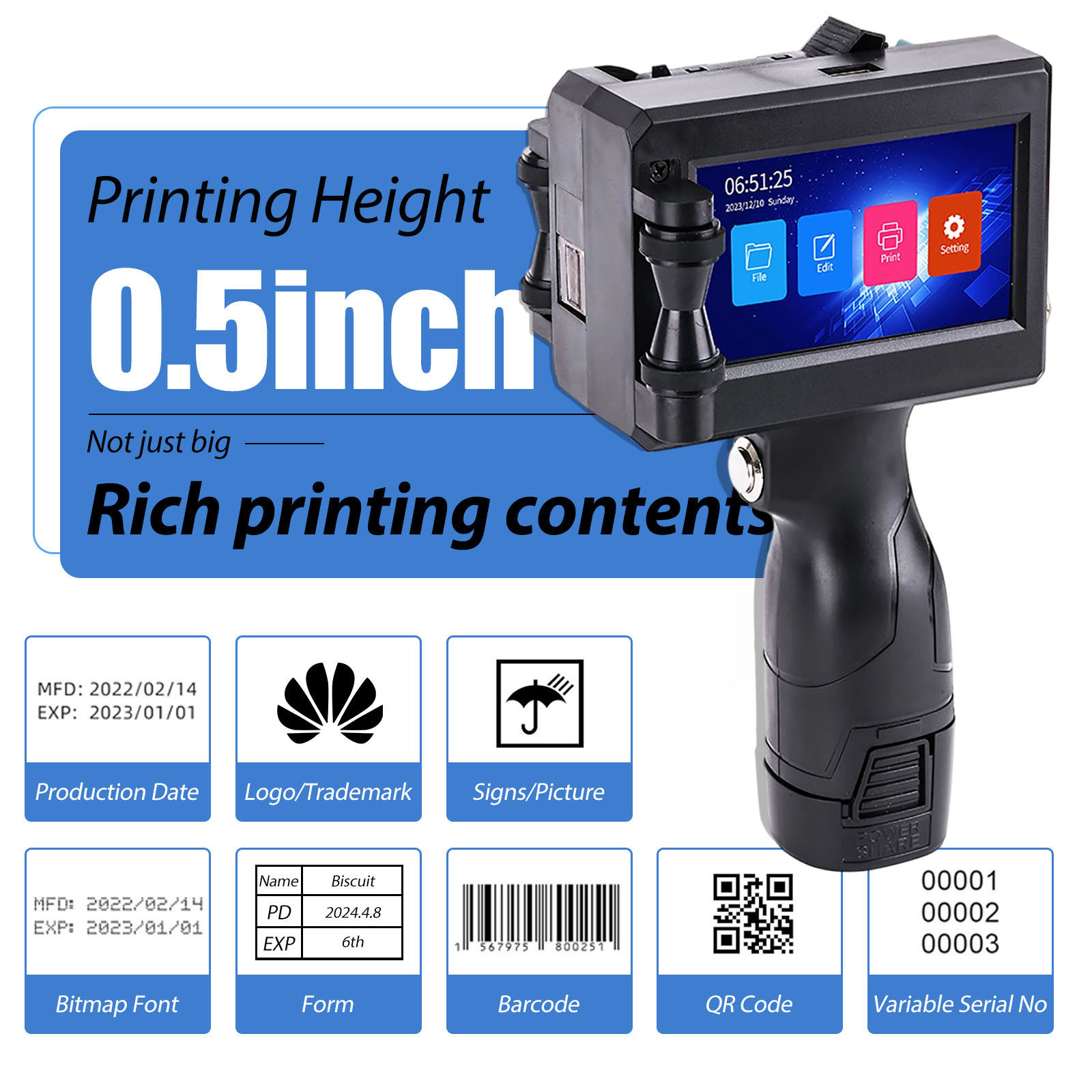 ZM-C10 Handheld Inkjet Printer - đánh giá và giá Coding Machine Date Printer Inkjet
