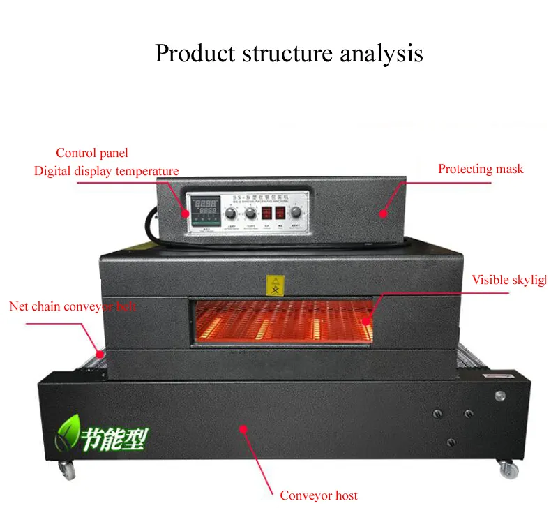 12.5 Hot sell Heat Thermal Shr - đánh giá và giá Shrink Wrap Machine Heat Tunnel