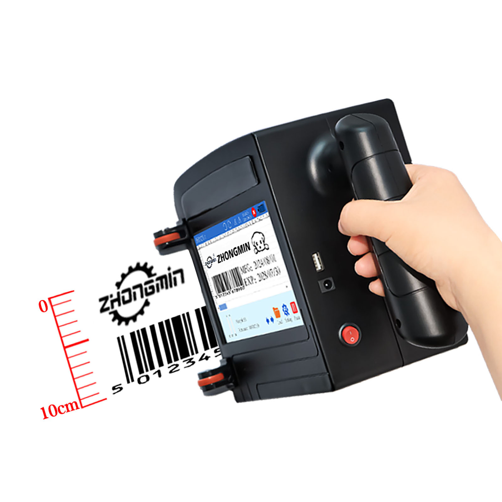 ZM-C100 10CM Portable Handheld - đánh giá và giá Coding Machine Date Printer Inkjet