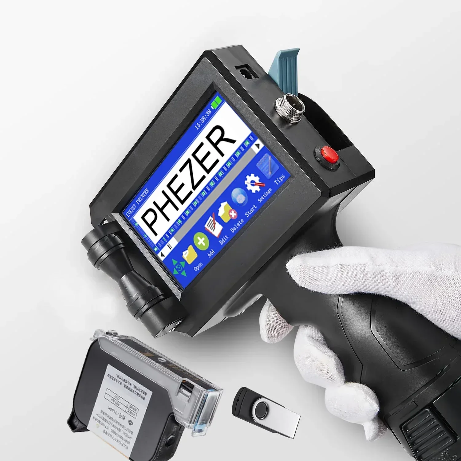 Phezer P15 Handheld Inkjet Pri - đánh giá và giá Barcode Label Printer Industrial